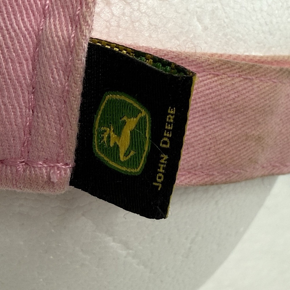 John Deere Strapback Adjustable Hat Cap Pink LogoNothing Runs Like A Deere - Picture 11 of 16